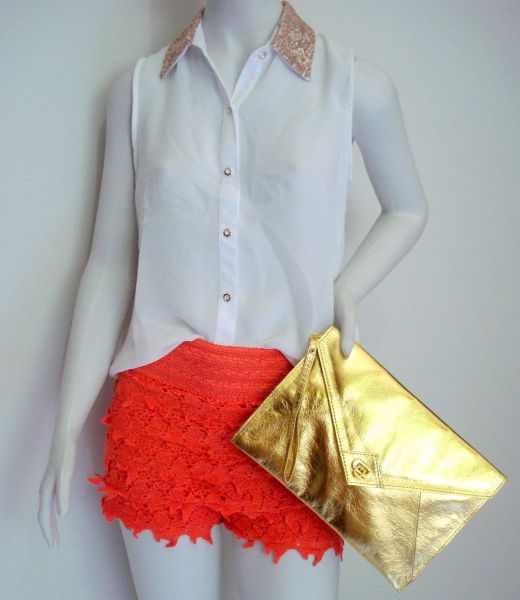 SHORT GUIPIR DE BABADOS CORAL