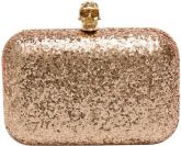 CLUTCH DE CAVEIRA COM GLITTER DOURADO